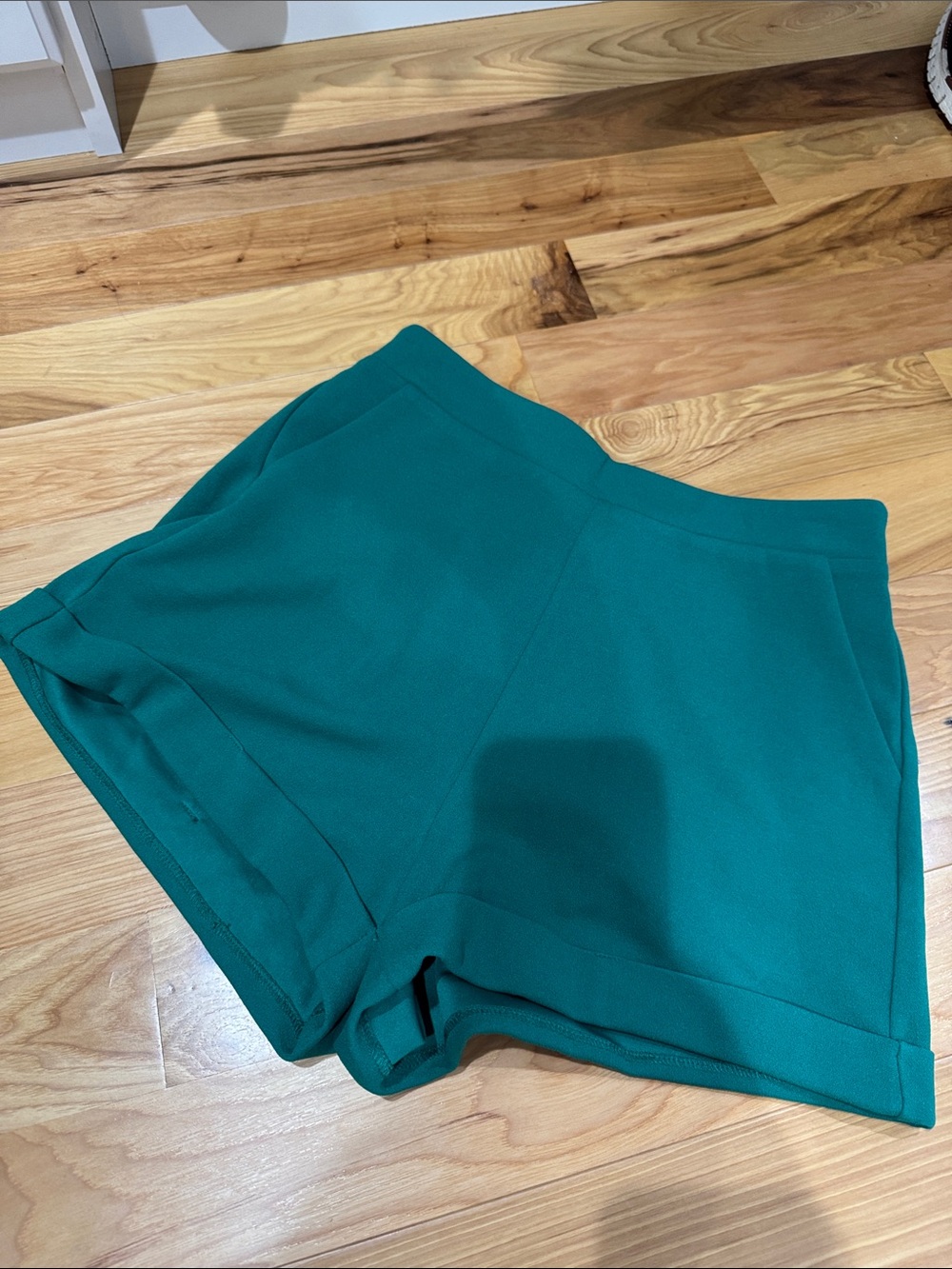 Sincerly Jules Emerald High-Waist Tailored Shorts